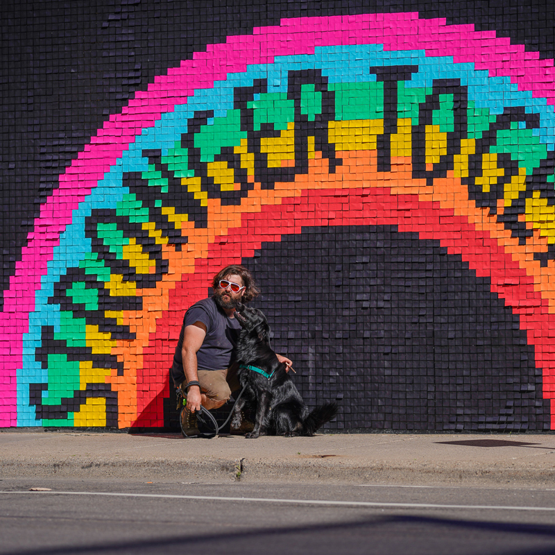 BBDO Minneapolis Creates Rainbow Mural with Post-it® Super Sticky Notes